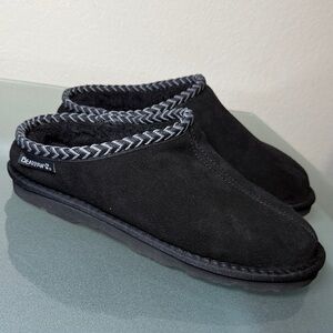 BearPaw unisex Black and Gray Loafer Slippers